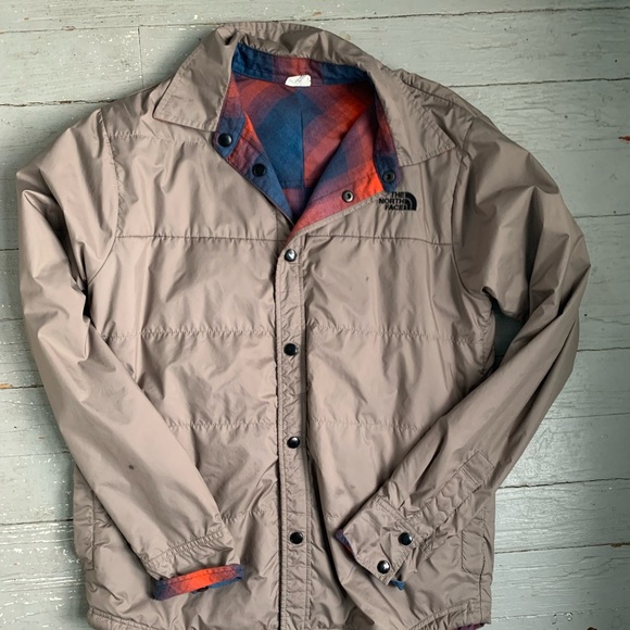 North Face Reversible Rain/Flannel Jacket - Picture 3 of 4